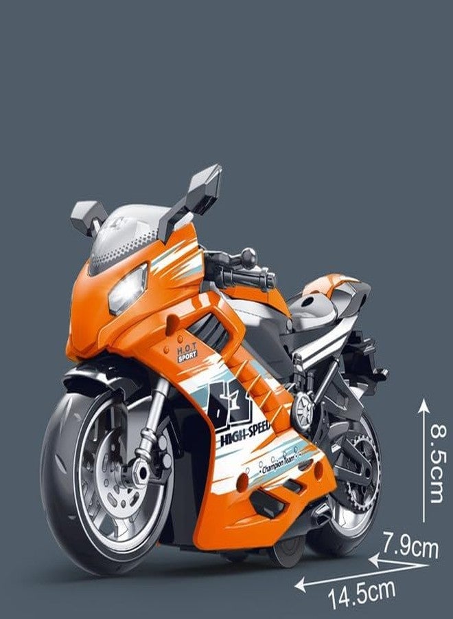 FEXXA لعبة دراجة نارية للشرطة من FEXXA - ألعاب دراجات نارية تعمل بالسحب للخلف، هدية صغيرة مع موسيقى وإضاءة، لعبة دراجات نارية لاتيه للأطفال الأولاد من سن 3 إلى 8 سنوات (دراجة شرطة رياضية 01 - متعددة الألوان) - Image 3